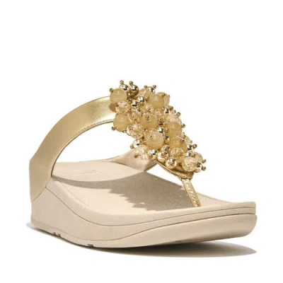 FITFLOP FITFLOP FINO BAUBLE-BEAD TOE-POST SANDALS