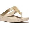 Fitflop Fino Beadie Flip Flop In Platino