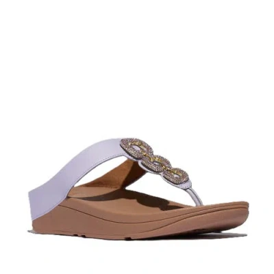 Fitflop Fino Crystal Chain Toe Post Sandals In Multi