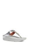 Fitflop Fino Crystal Embellished Thong Platform Sandal In Multi