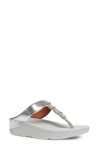 Fitflop Fino Crystal Embellished Thong Platform Sandal In Multi