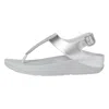 Fitflop Fino Crystal-mix T-strap Sandals Silver Jj3-011 Women's In White