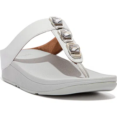 Fitflop Fino Crystal Wedge Flip Flop Sandal In Multi