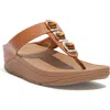 Fitflop Fino Crystal Wedge Flip Flop Sandal In Multi
