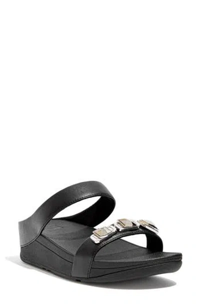 Fitflop Fino Crystal Wedge Slide Sandal In Multi