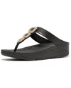 Fitflop Fino Crystal-chain Leather Toe-post Sandals