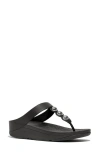 Fitflop Fino Platform Wedge Flip Flop In Black