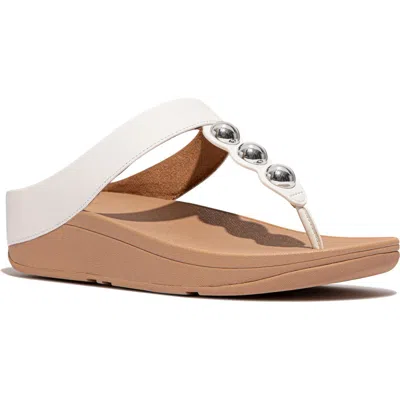 Fitflop Fino Platform Wedge Flip Flop In Brown