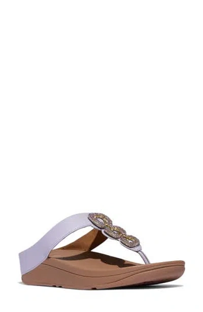 Fitflop Fino Platform Wedge Flip Flop In Brown