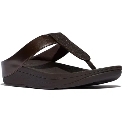 Fitflop Fino Platform Wedge Flip Flop In Burgundy