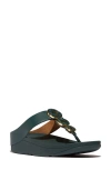 Fitflop Fino Platform Wedge Flip Flop In Deep Teal