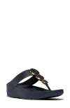 Fitflop Fino Platform Wedge Flip Flop In Midnight N