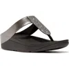 Fitflop Fino Platform Wedge Flip Flop In Pewter