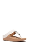 Fitflop Fino Platform Wedge Flip Flop In Urban White