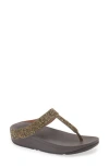 Fitflop Fino Quartz Wedge Flip Flop In Beige