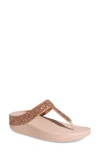 Fitflop Fino Quartz Wedge Flip Flop In Gold
