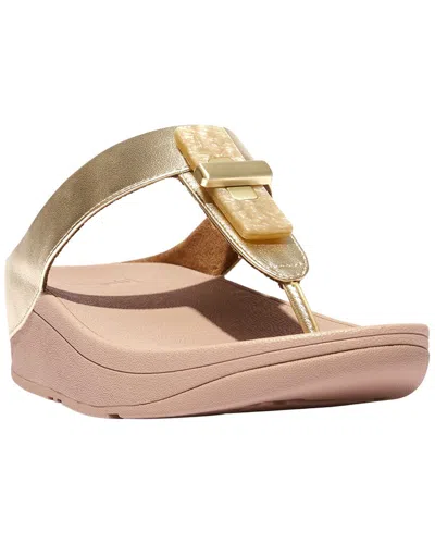 Fitflop Fino Resin Lock Leather Toe Post Sandal In Multi