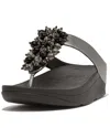 Fitflop Fino Bauble Bead Flip Flop In Black
