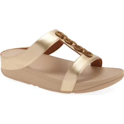 Fitflop Fino Sparkle Wedge Slide Sandal In Multi