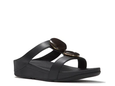 Fitflop Fino Wedge Sandal In Black