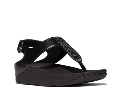 Fitflop Fino Wedge Sandal In Black