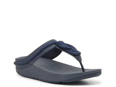 Fitflop Fino Wedge Sandal In Blue