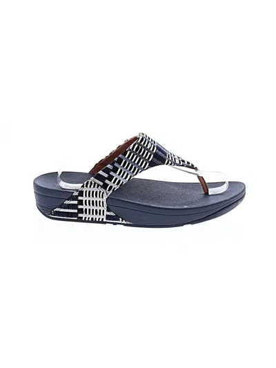 Pre-owned Fitflop Flip Flops In Blue