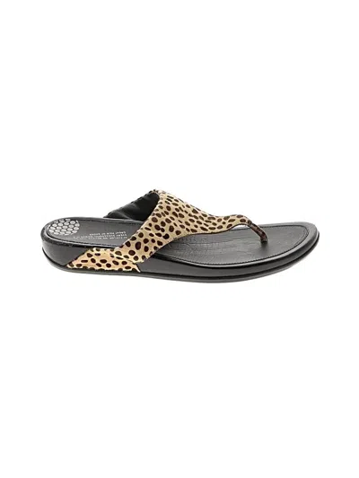 Pre-owned Fitflop Flip Flops In Brown