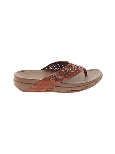 Pre-owned Fitflop Flip Flops In Brown