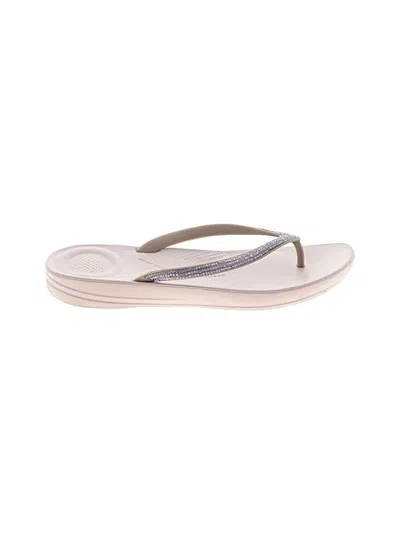 Pre-owned Fitflop Flip Flops In Gray