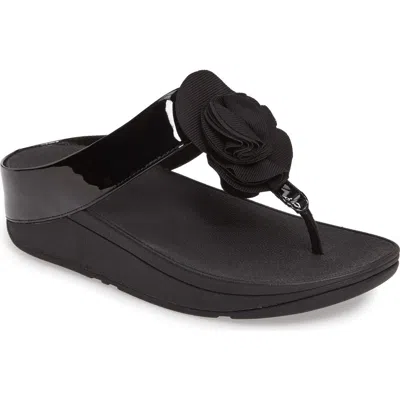 Fitflop ™ Florrie Sandal In Black Patent Leather