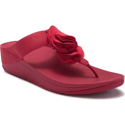 Fitflop ™ Florrie Sandal In Classic Red Nubuck Leather