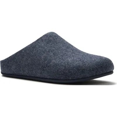 Fitflop Flow Felt Slipper In Blue