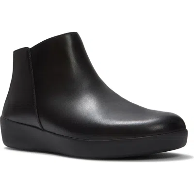 Fitflop Flowform Leather Bootie In Black