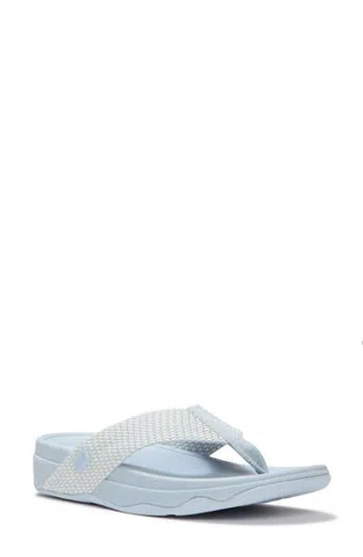 Fitflop Flowmotion Wedge Flip Flop In Blue