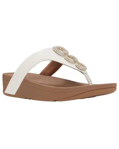 Fitflop Flowrise Crystal Toe Post Sandal In White
