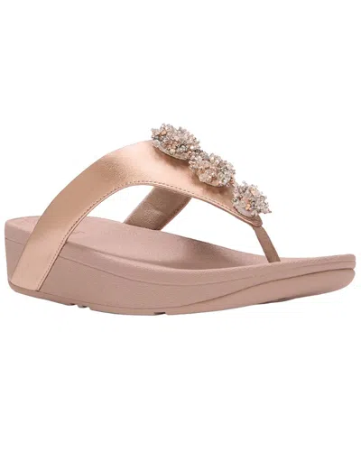 Fitflop Flowrise Metallic Toe Post Sandal In Animal Print