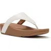 Fitflop Flowrise Wedge Flip Flop In White