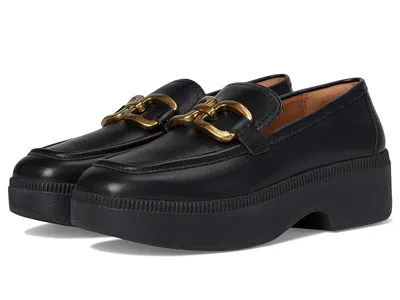 Fitflop F-luma Square-chain Leather Loafers In Black