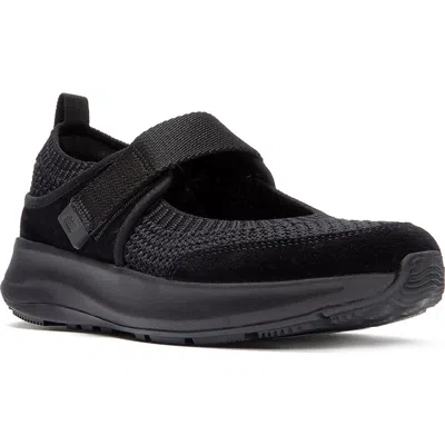 Fitflop F-mode Flow Knit/suede Mary Janes In Multi