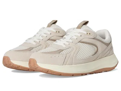 Fitflop F-mode Flow Suede/mesh/leather Flatform Sneakers In White