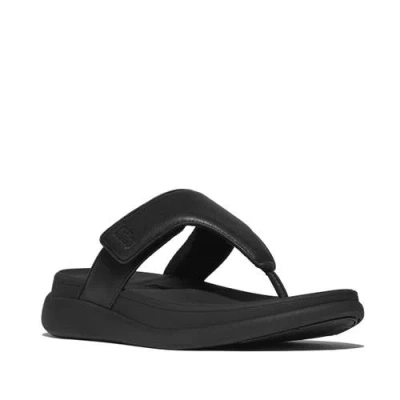 Fitflop F-mode Go Adj Flatfo Toe-post In Black