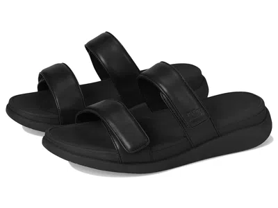 Fitflop F-mode Go Adjustable Flatform 2-bar Slides In Black