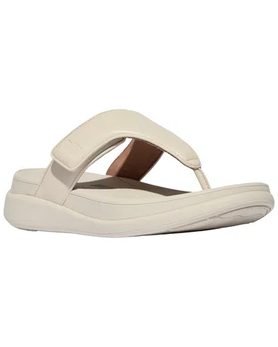 Fitflop F-mode Go Adjustable Flatform Toe Post Sandal In Neutral