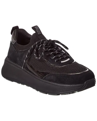 Fitflop F-mode Suede & Knit Platform Sneaker In Multi