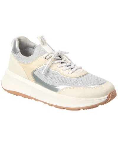 Fitflop F-mode Suede Sneaker In White