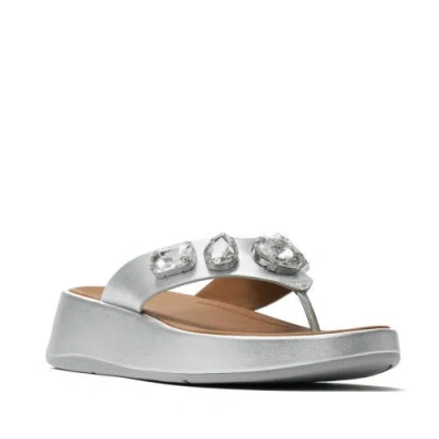 Fitflop F-mode Ultra Toe Post Sandal In Silver