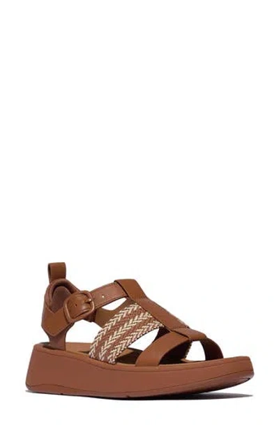 Fitflop F-mode V-weave Sandal In Brown