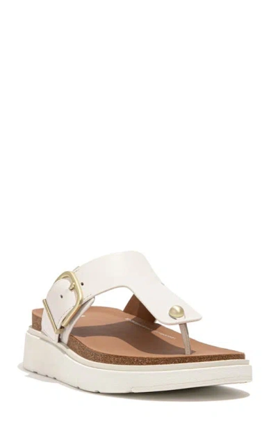 Fitflop Gen-ff Buckle Platform Flip Flop In Urban White