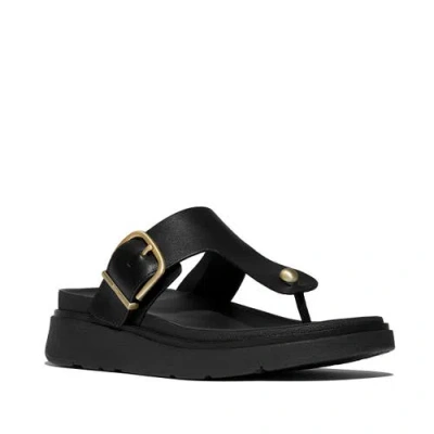 Fitflop Gen-ff Buckle Leather Toe-post Sandals In Multi